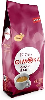 Gimoka - Gran Bar, Italian Espresso Coffee Beans, Light Roast - 1 Kg